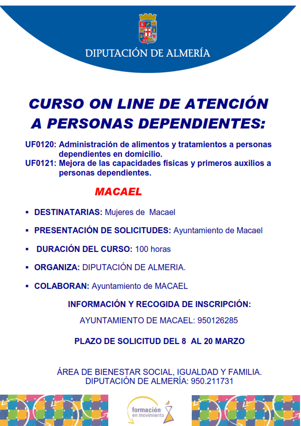 CURSO ON LINE DE ATENCIÓN A PERSONAS DEPENDIENTES